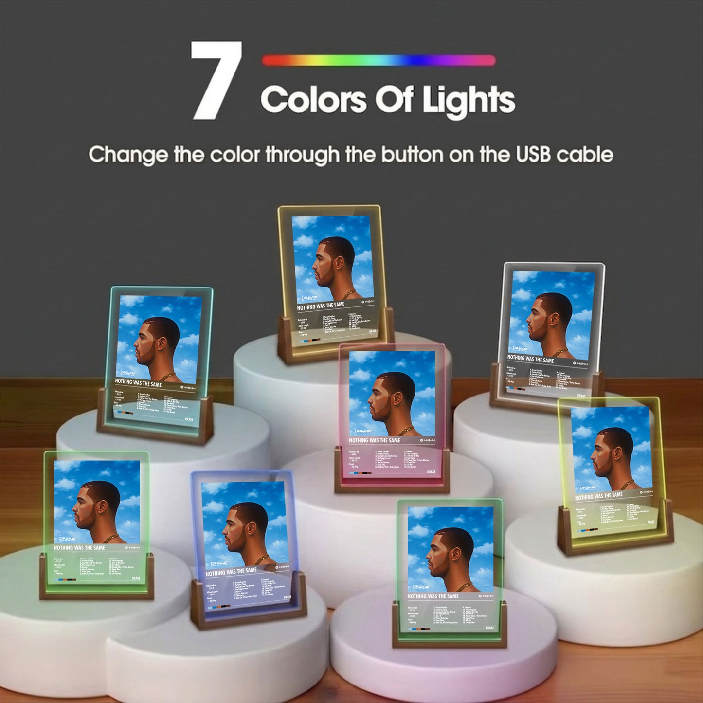 Drake "Nothing Was The Same" Album Decor Acrylic LED Frame