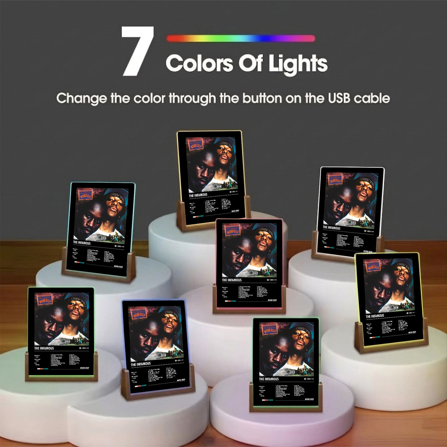 Mobb Deep "The Infamous" Album Decor Acrylic LED Frame