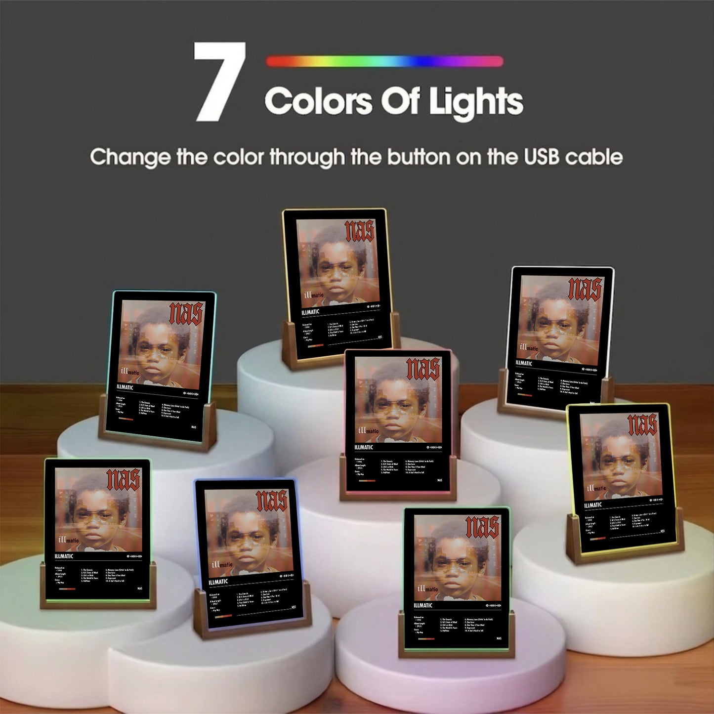 Nas "Illmatic" Album Decor Acrylic LED Frame