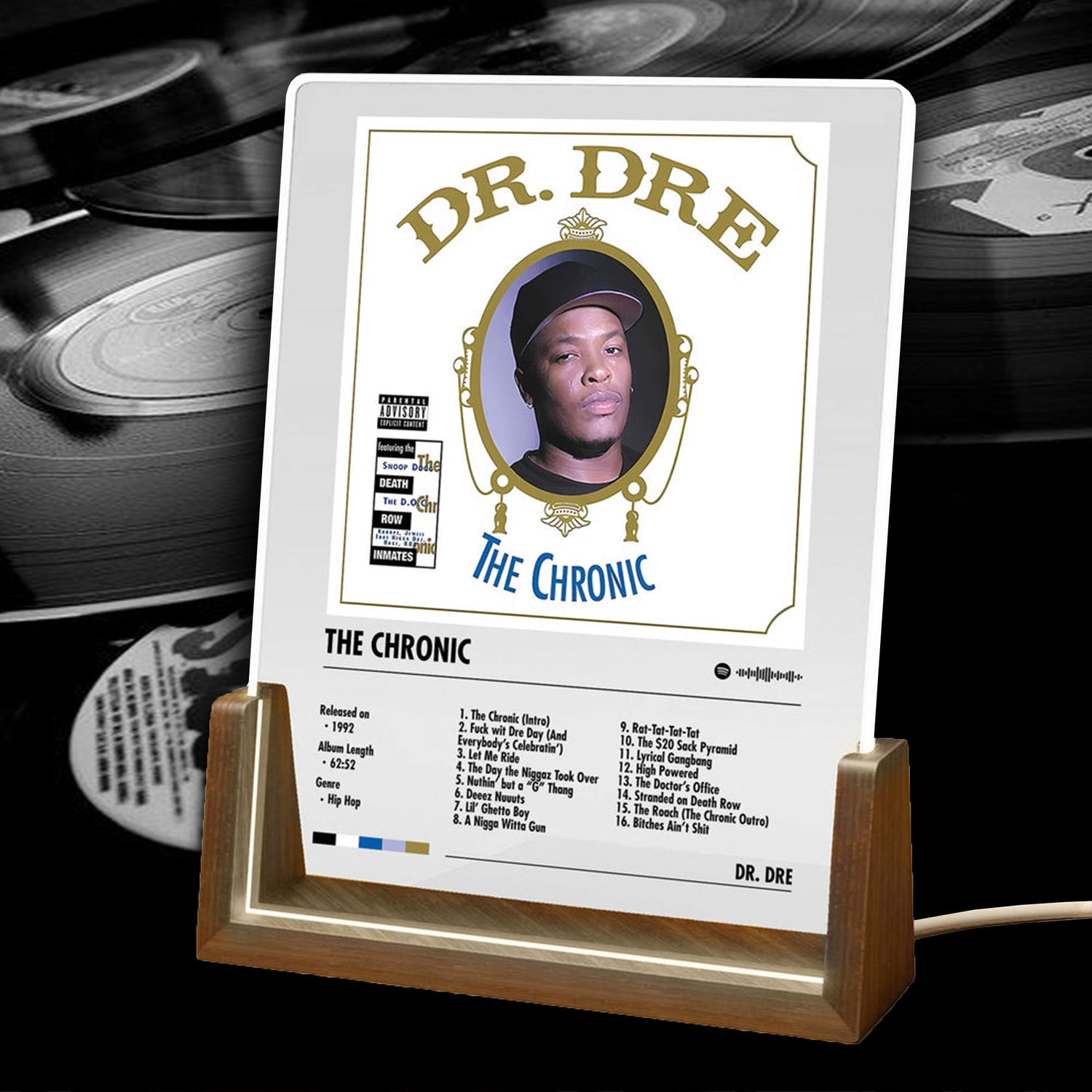 HIP-HOP ALBUM LED FRAMES (TRANSPARENT)