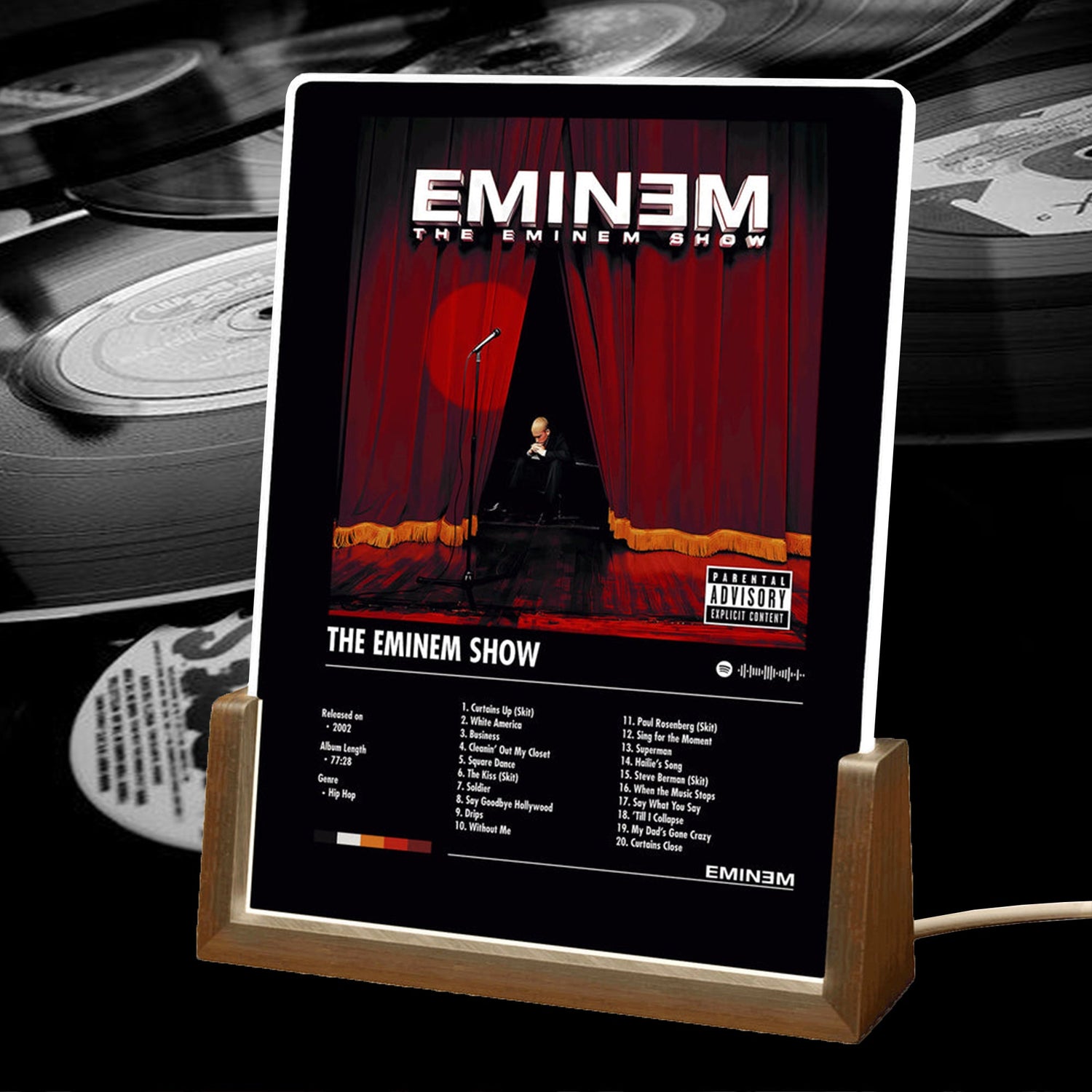 HIP-HOP ALBUM LED FRAMES (BLACK)