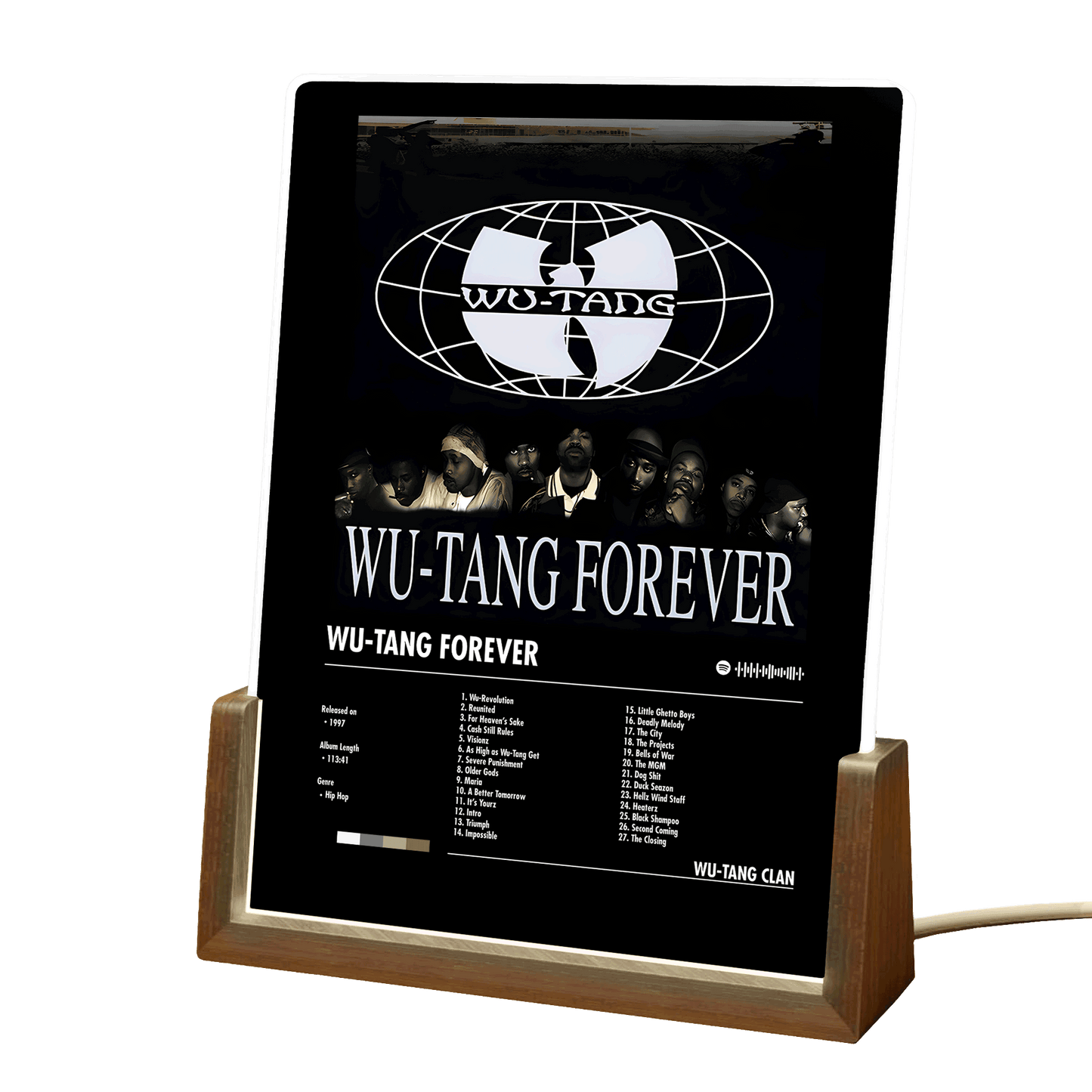 Wu-Tang Clan Album Decor Acrylic LED Frame