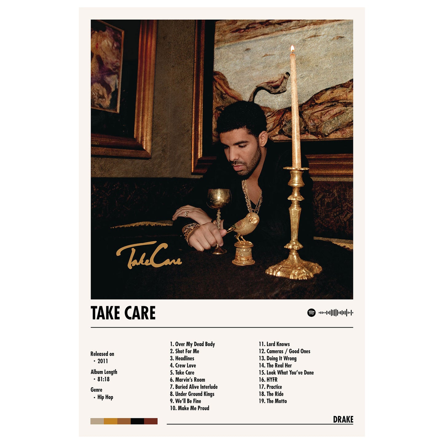 Drake "Take Care" Album Decor Poster (Digital Download)