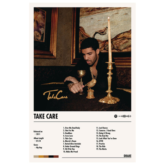 Drake "Take Care" Album Decor Poster (Digital Download)