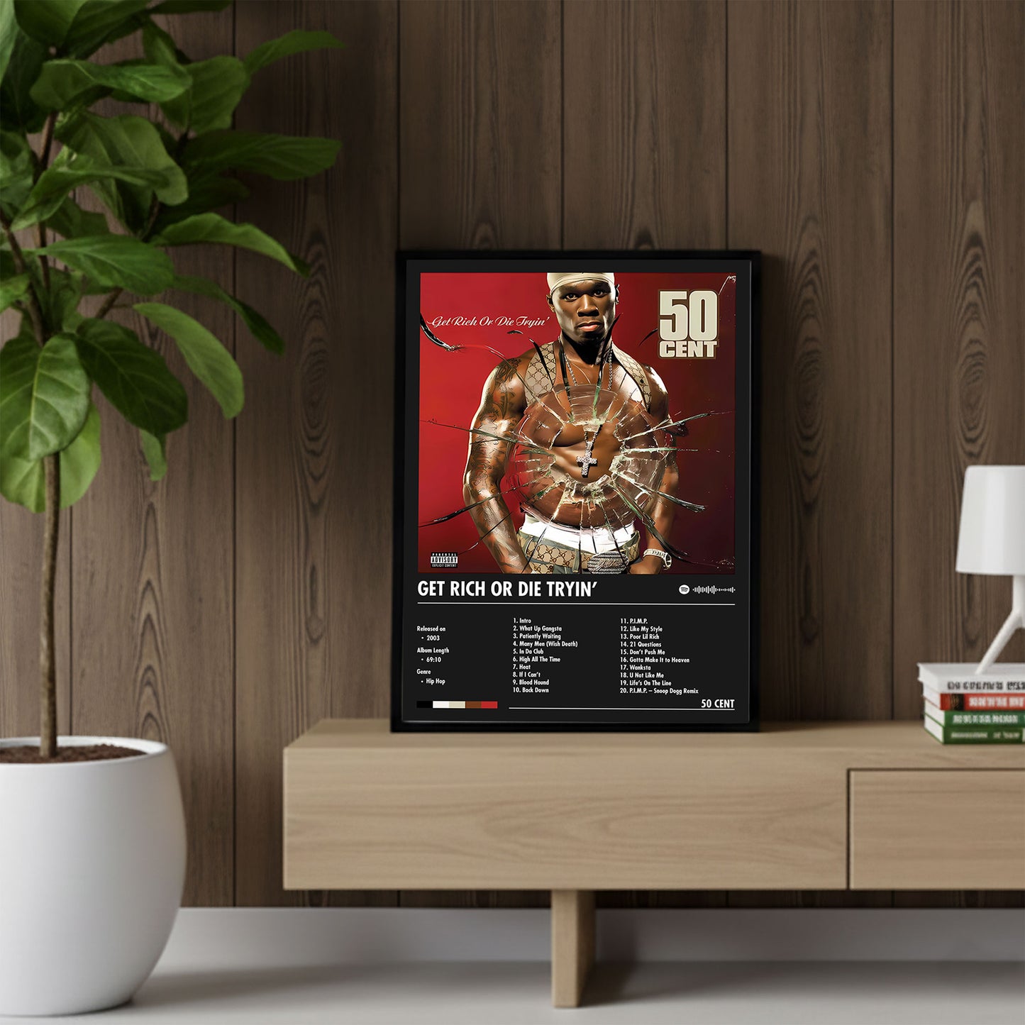 50 Cent "Get Rich or Die Tryin" Album Decor Poster (Digital Download)
