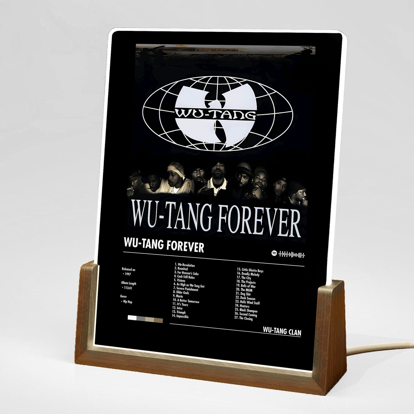Wu-Tang Clan Album Decor Acrylic LED Frame