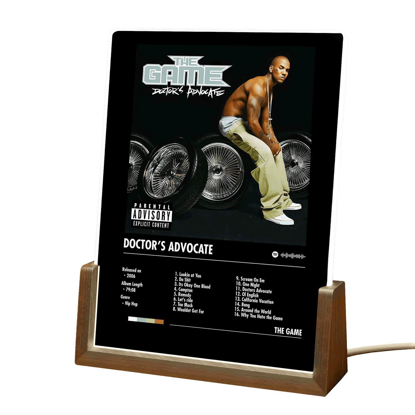 The Game "Doctor's Advocate" Album Decor Acrylic LED Frame
