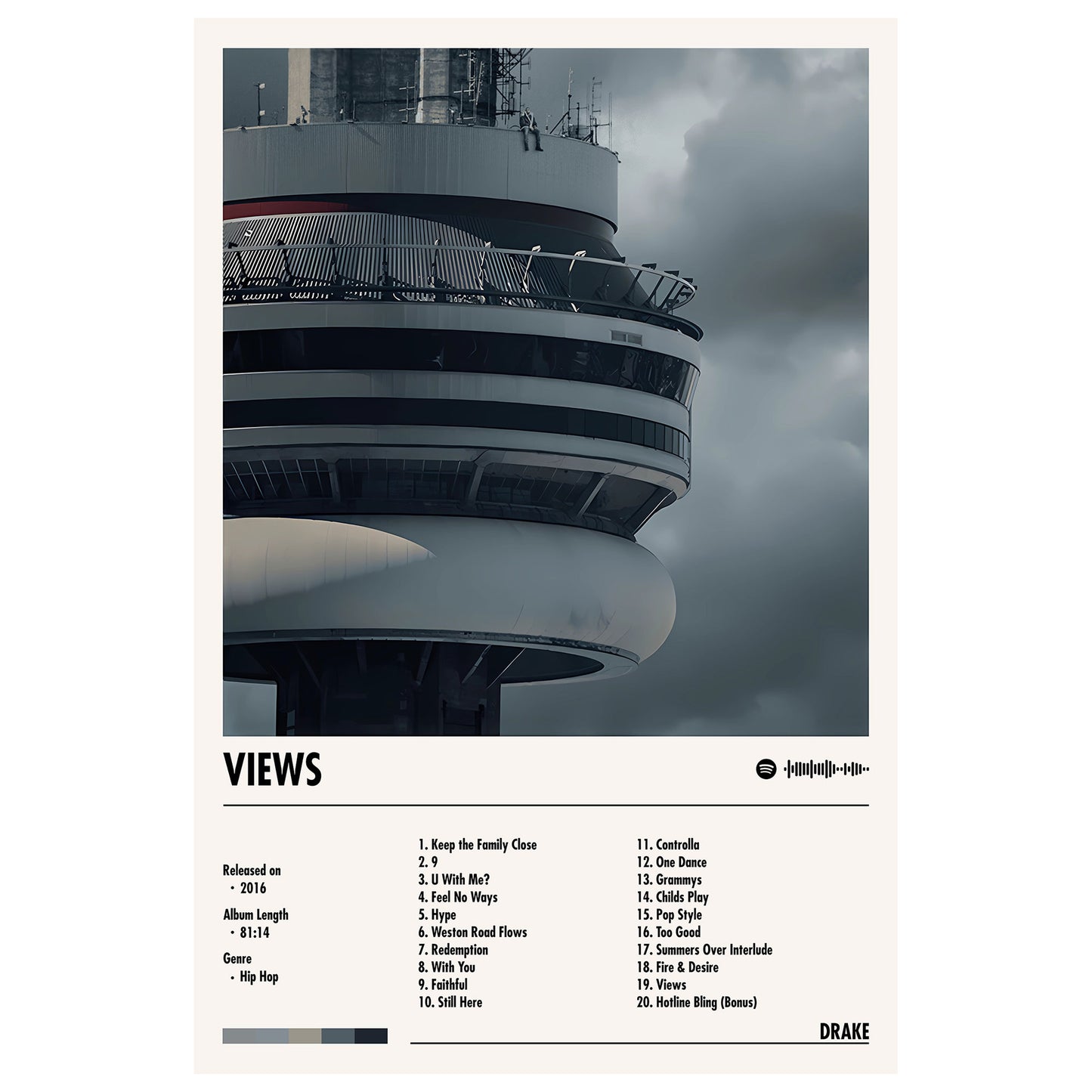 Drake "Views" Album Decor Poster (Digital Download)