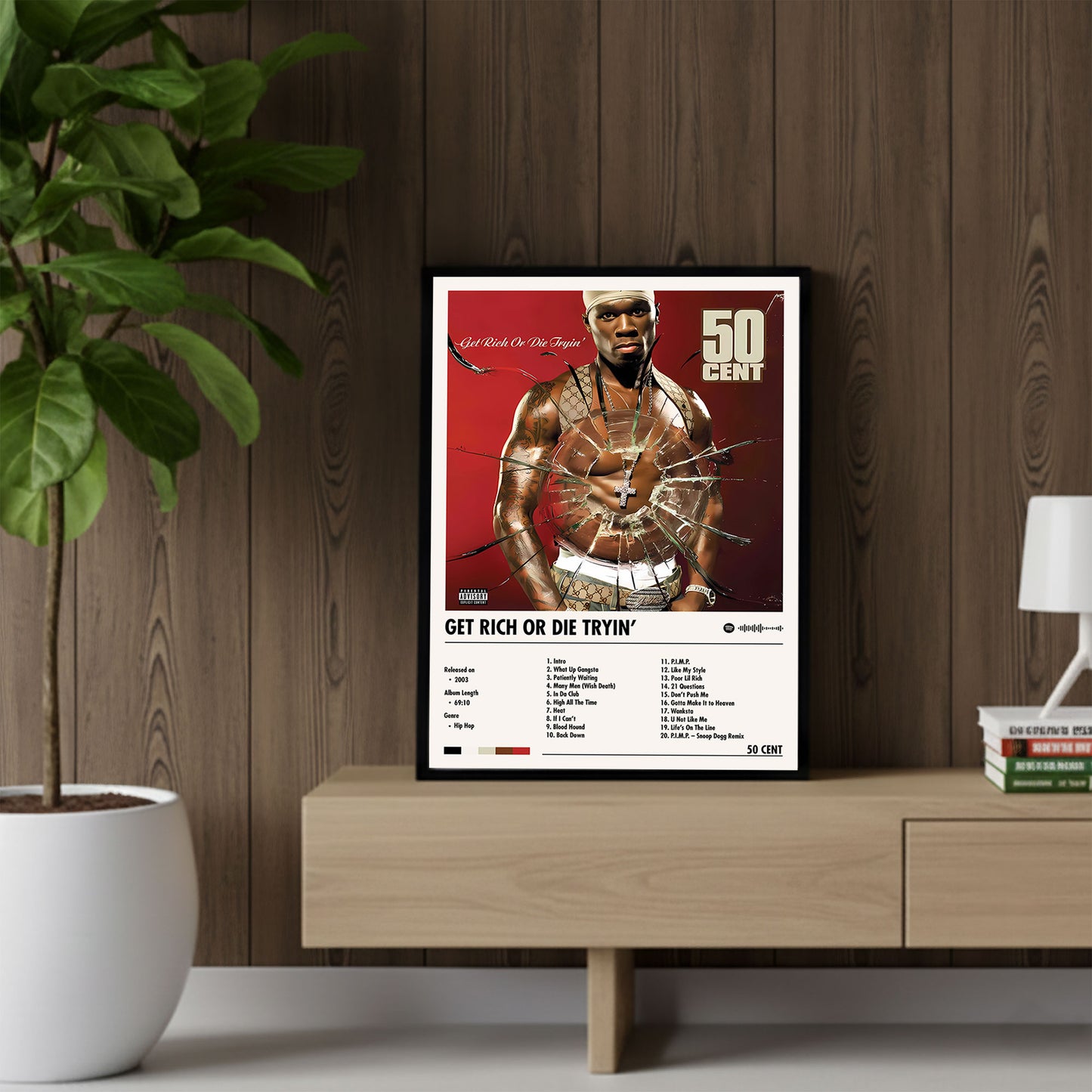 50 Cent "Get Rich or Die Tryin" Album Decor Poster (Digital Download)|