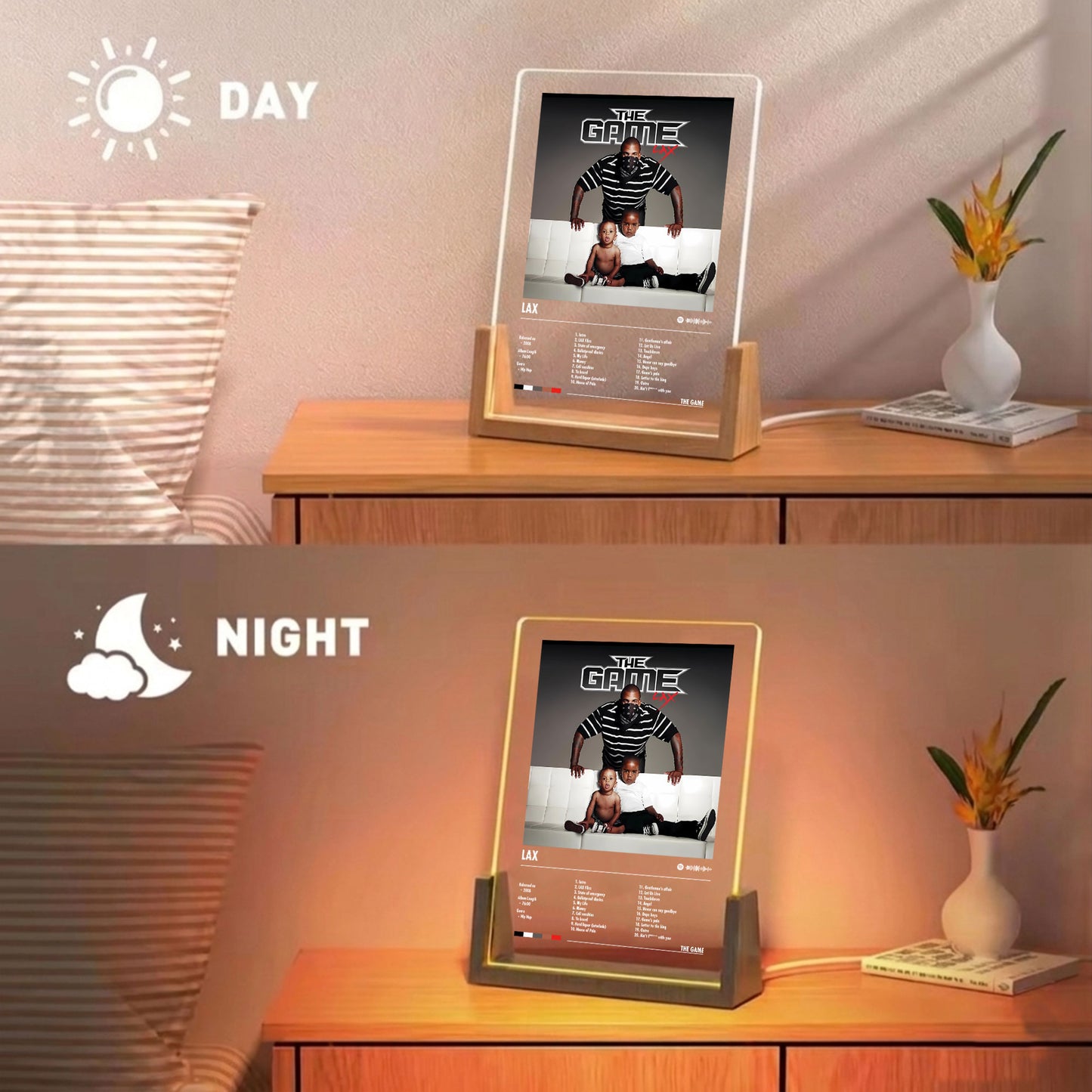 The Game "LAX" Album Decor Acrylic LED Frame