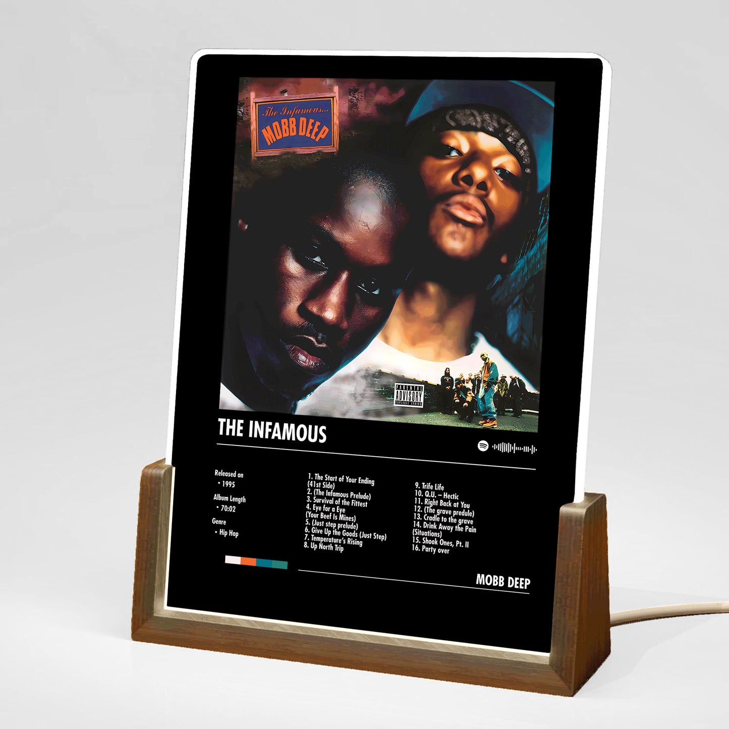 Mobb Deep "The Infamous" Album Decor Acrylic LED Frame