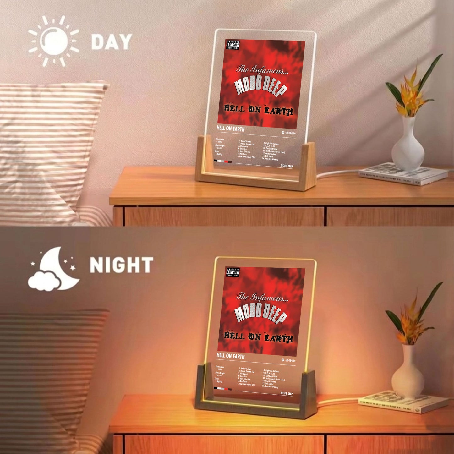 Mobb Deep "Hell on Earth" Album Decor Acrylic LED Frame