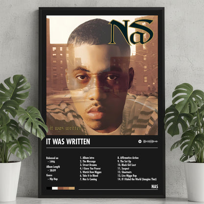 Nas "It Was Written" Album Decor Poster (Digital Download)