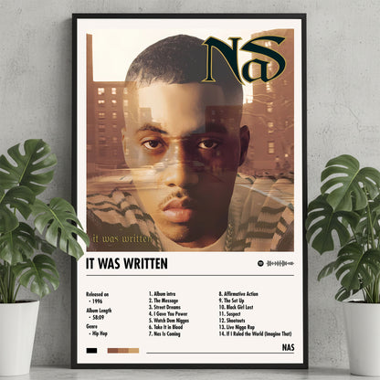 Nas "It Was Written" Album Decor Poster (Digital Download)