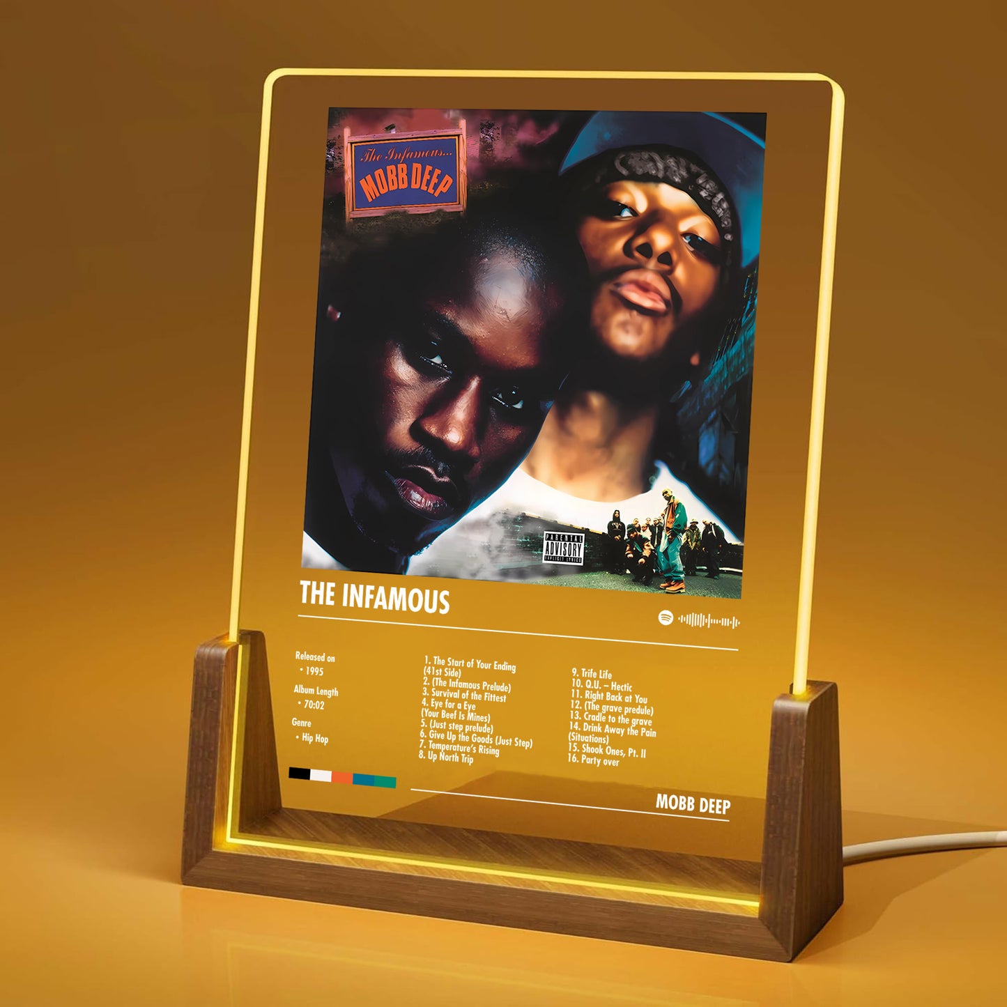 Mobb Deep "The Infamous" Album Decor Acrylic LED Frame