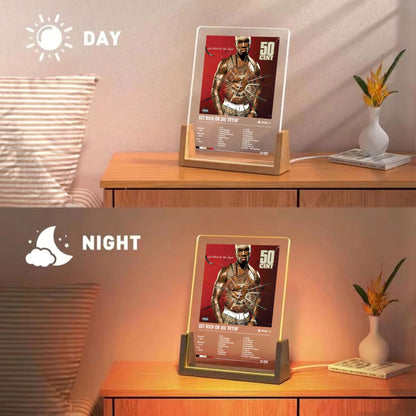 50 Cent "Get Rich or Die Tryin" Album Decor Acrylic LED Frame