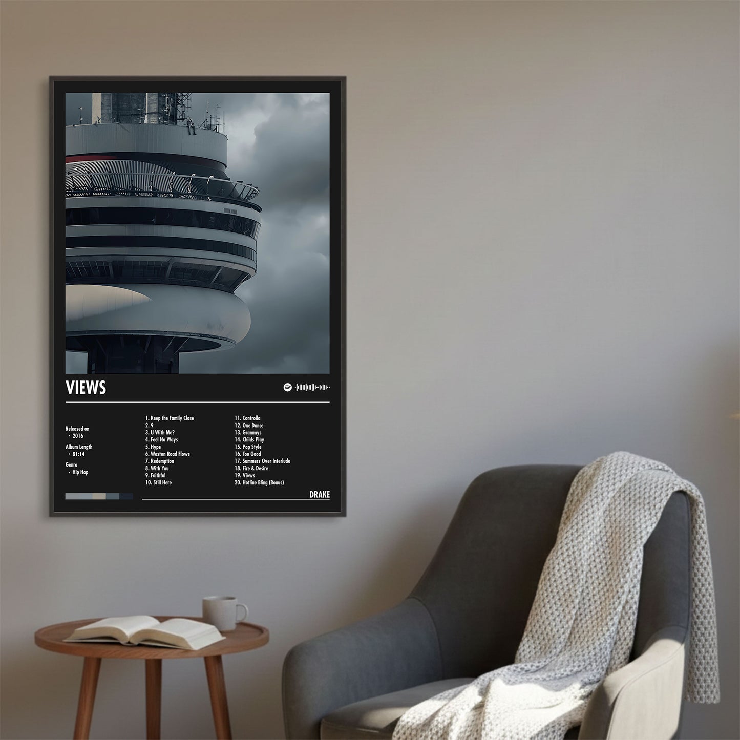 Drake "Views" Album Decor Poster (Digital Download)