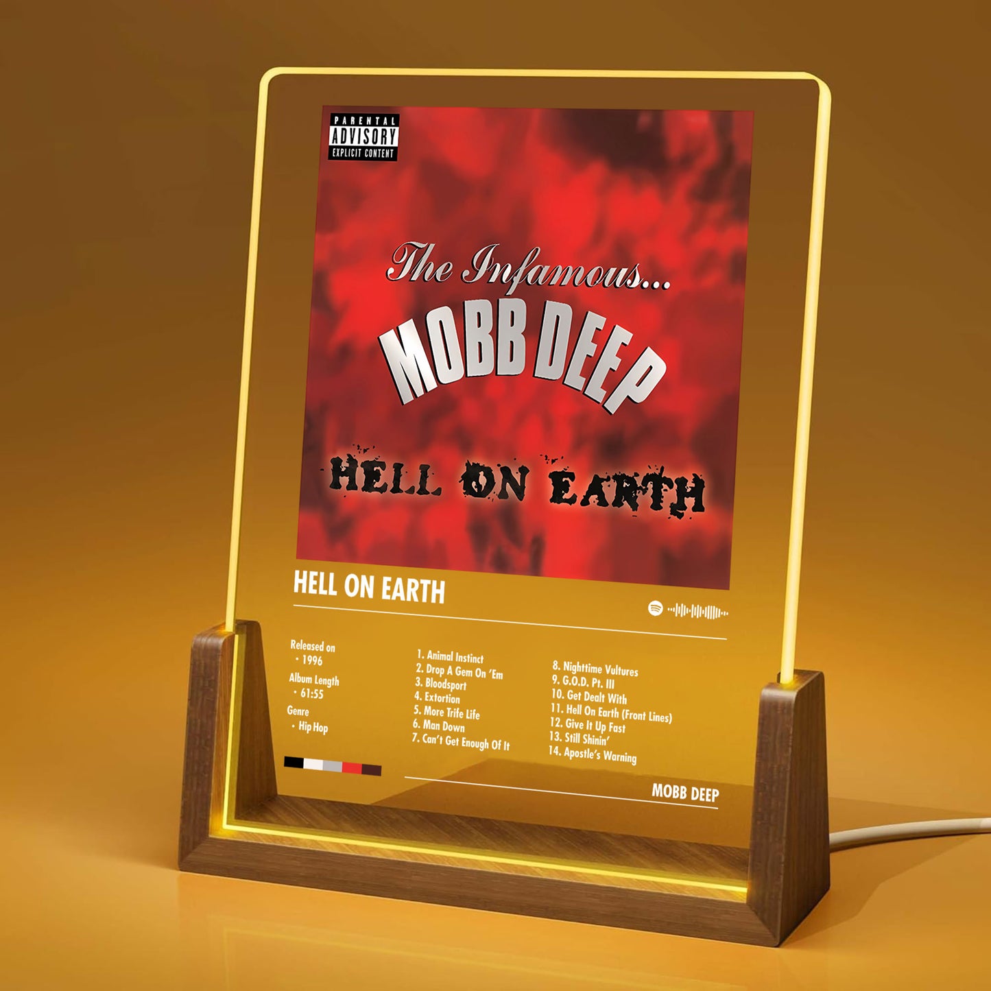 Mobb Deep "Hell on Earth" Album Decor Acrylic LED Frame