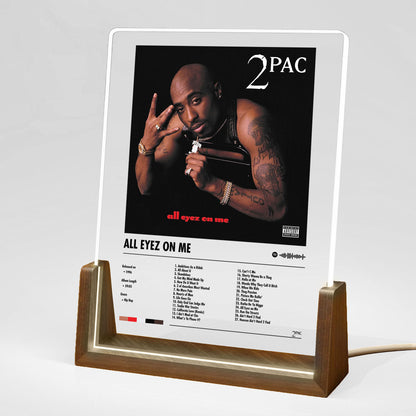 2Pac "All Eyez On Me" Album Decor Acrylic LED Frame