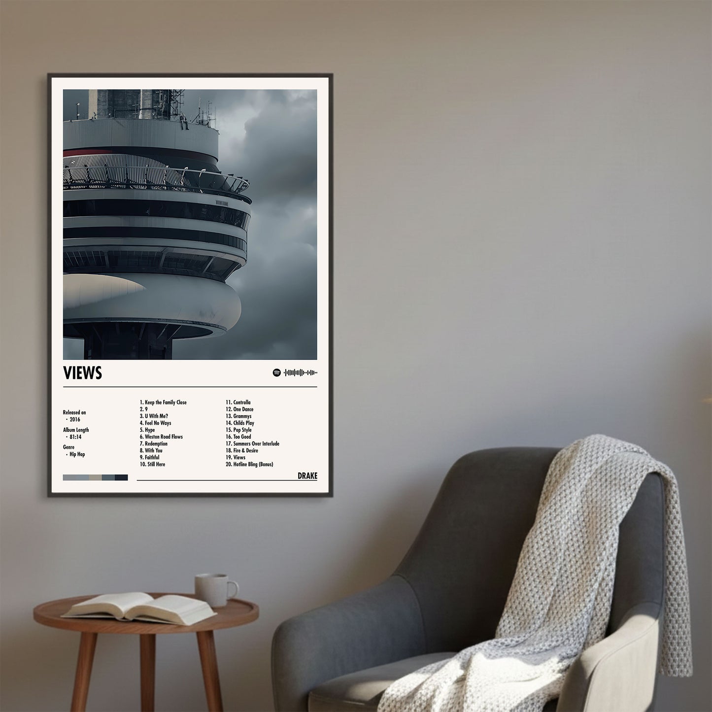 Drake "Views" Album Decor Poster (Digital Download)