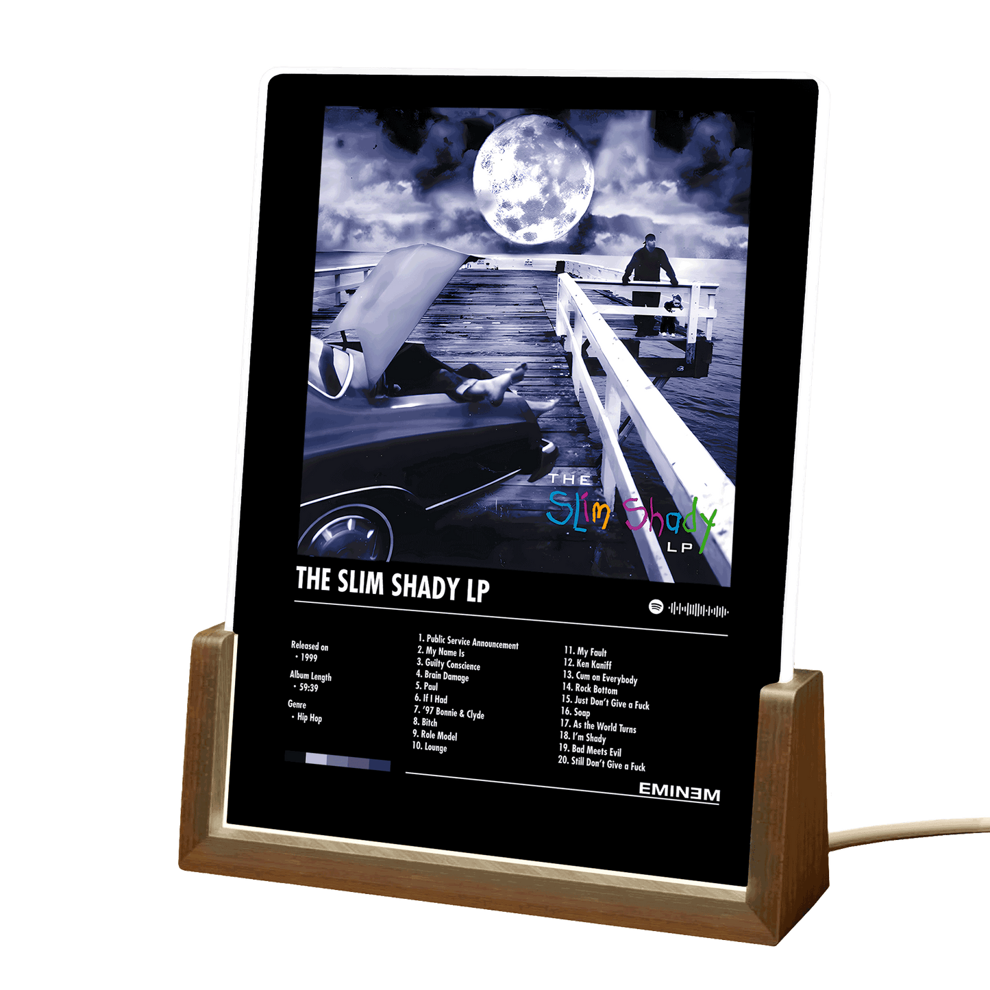 Eminem "Slim Shady LP" Album Decor Acrylic LED Frame