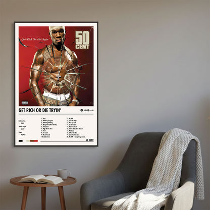 50 Cent "Get Rich or Die Tryin" Album Decor Poster (Digital Download)|