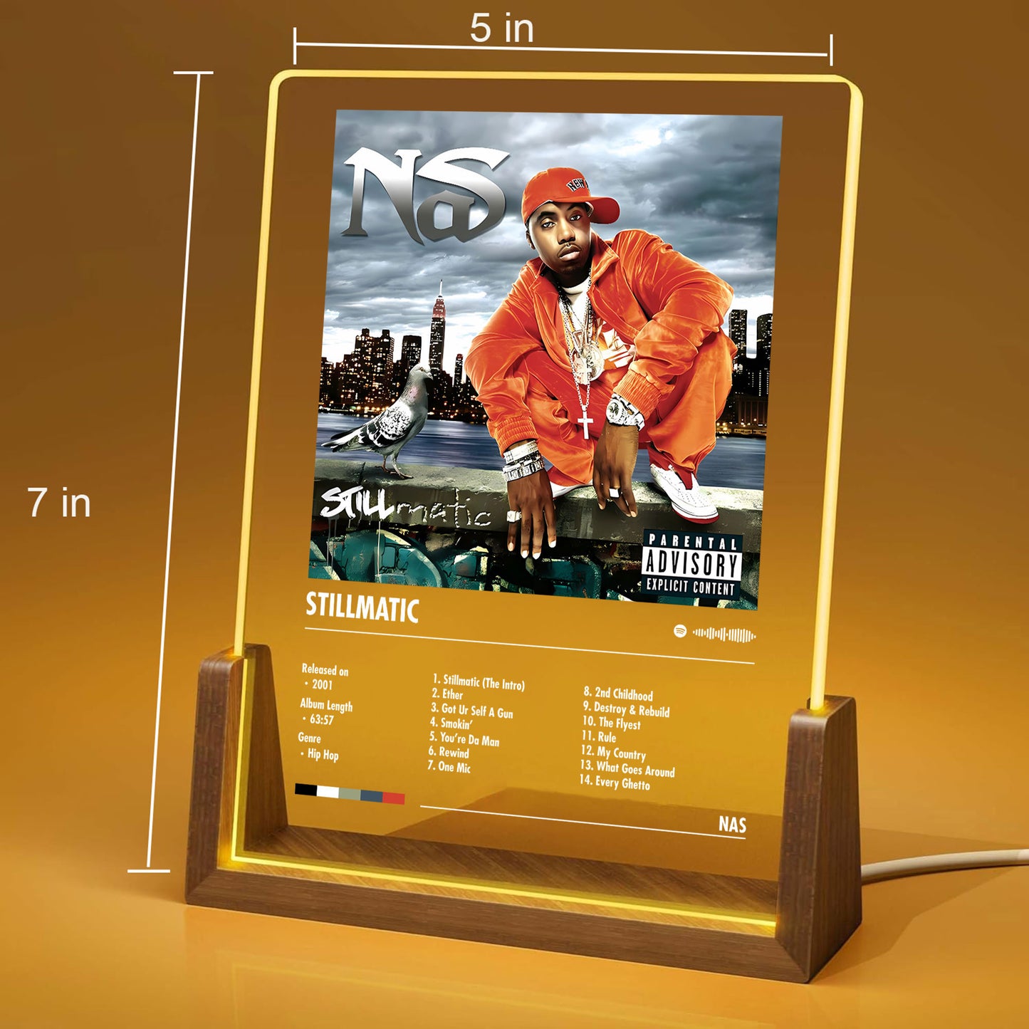 Nas "Stillmatic" Album Decor Acrylic LED Frame