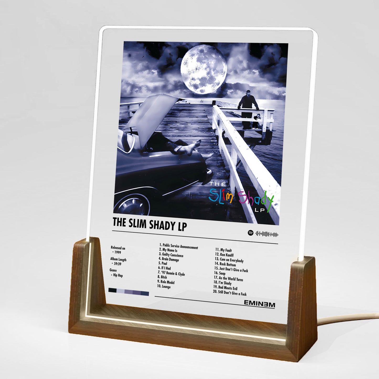 Eminem "Slim Shady LP" Album Decor Acrylic LED Frame