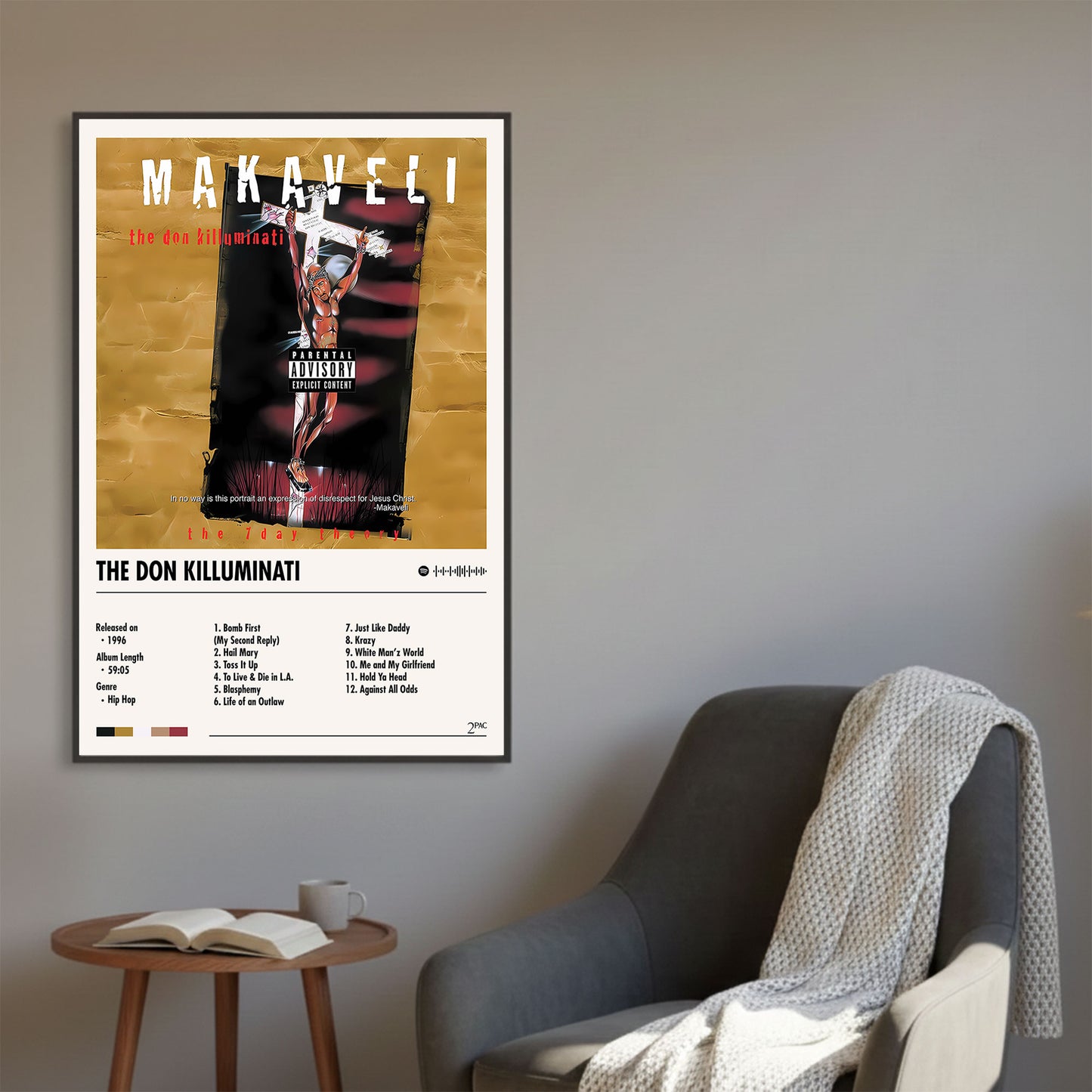 2Pac Makaveli Album Decor Poster (Digital Download)