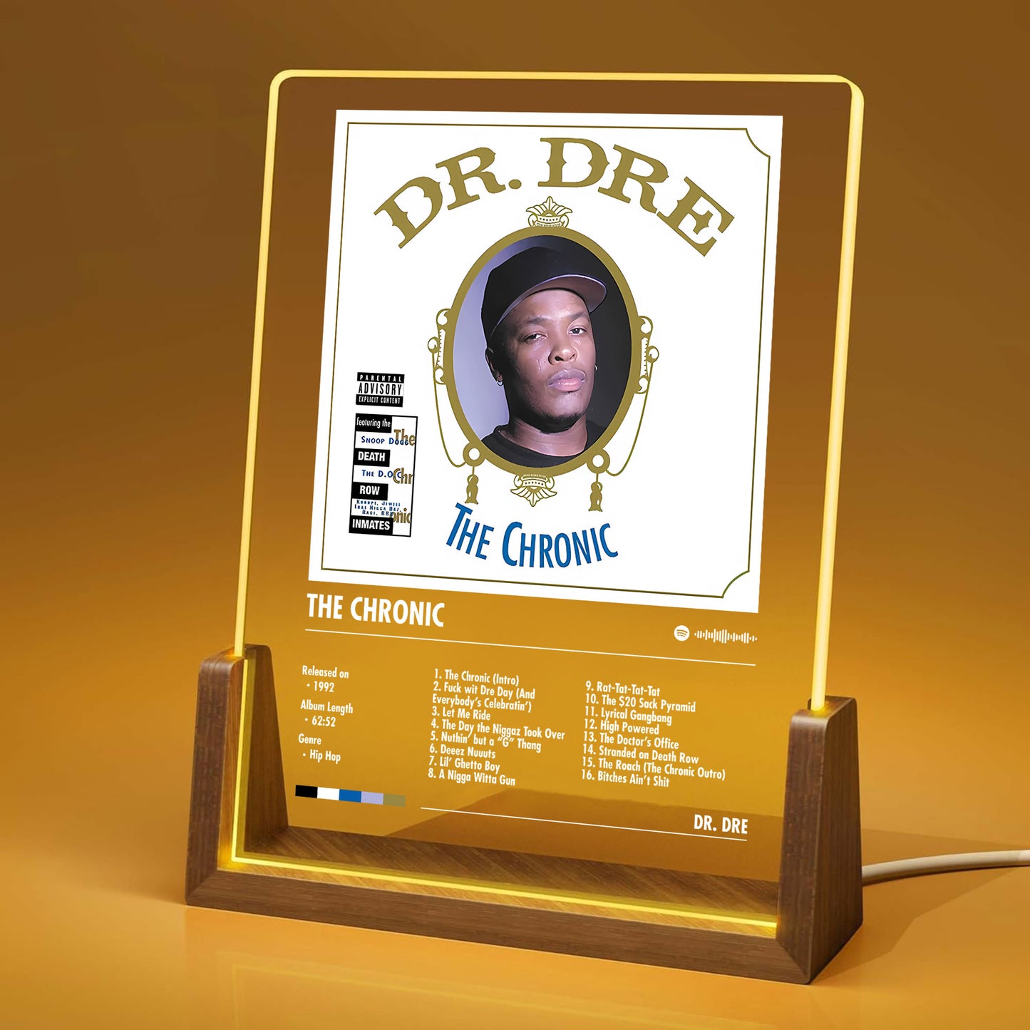 Dr. Dre "The Chronic" Album Decor Acrylic LED Frame