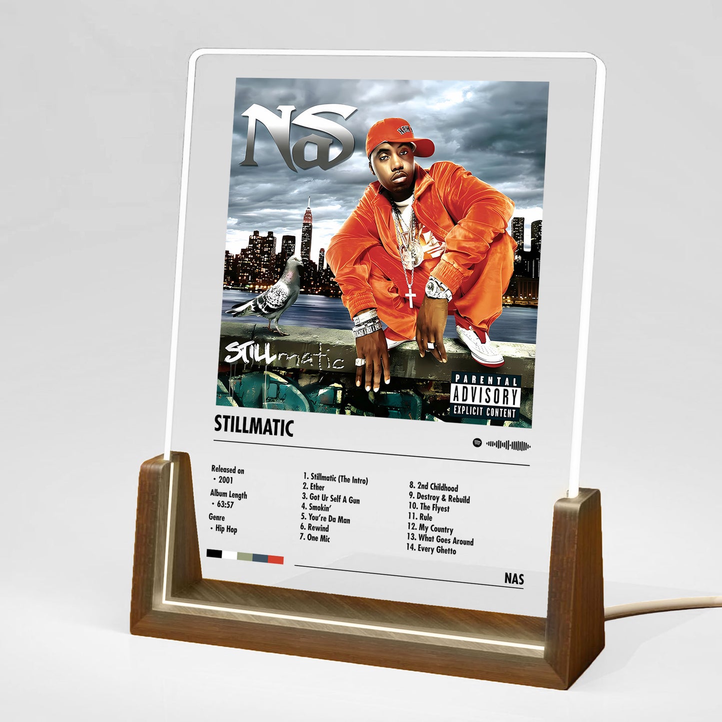 Nas "Stillmatic" Album Decor Acrylic LED Frame