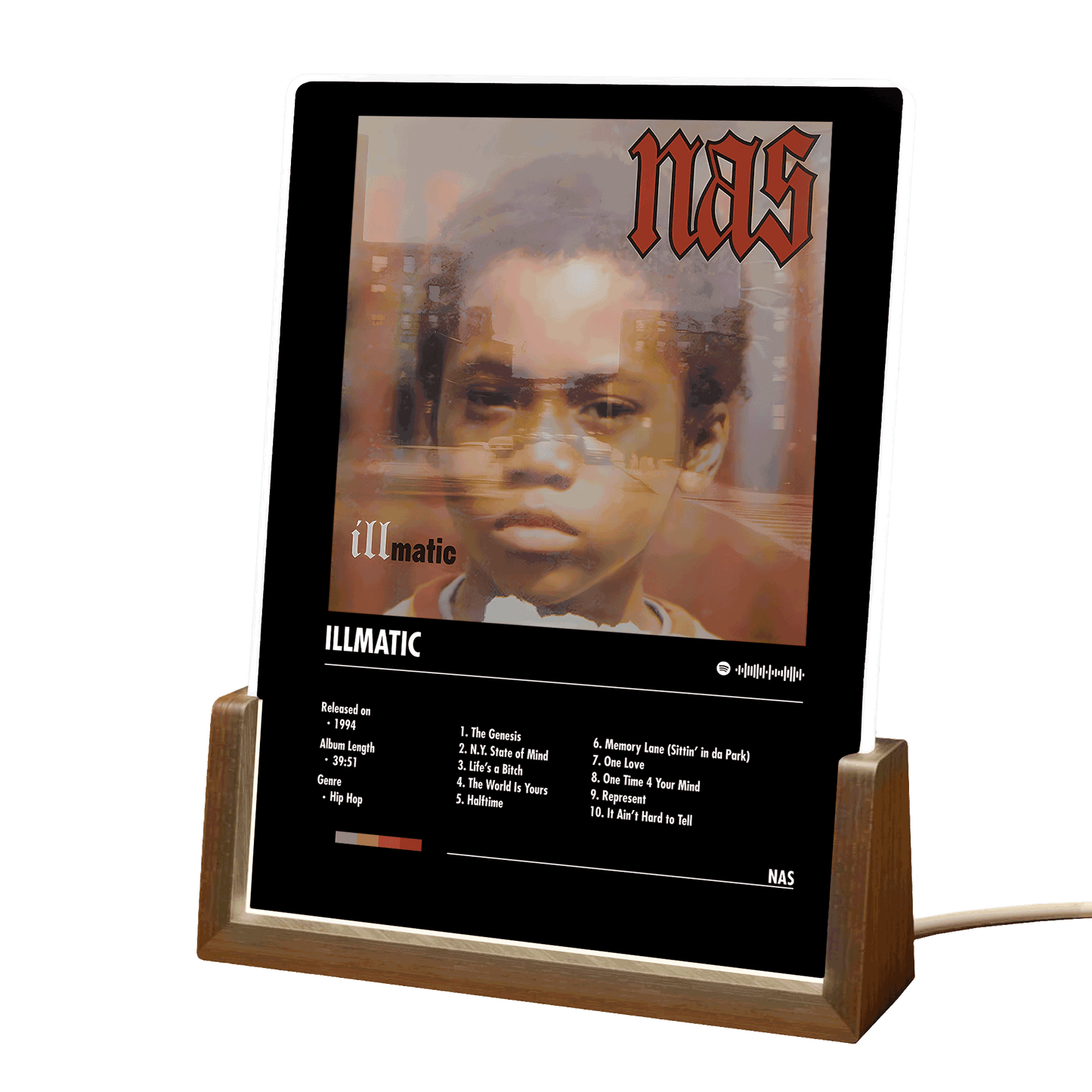 Nas "Illmatic" Album Decor Acrylic LED Frame