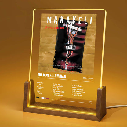 2Pac Makaveli Album Decor Acrylic LED Frame