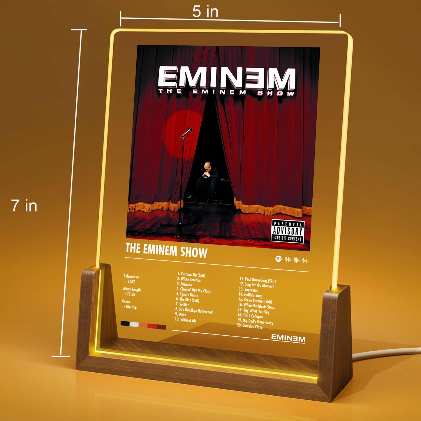 Eminem "The Eminem Show" Album Decor Acrylic LED Frame