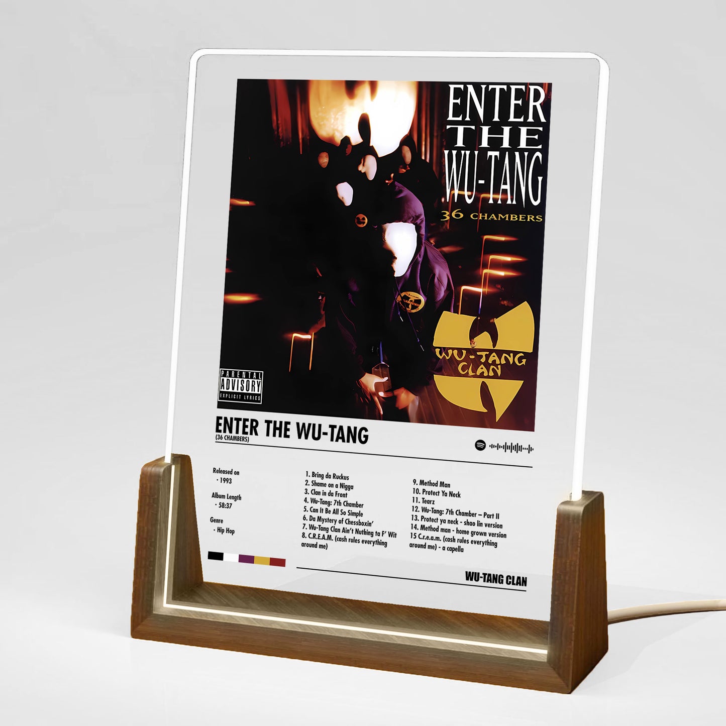 Wu-Tang Clan Album Decor Acrylic LED Frame