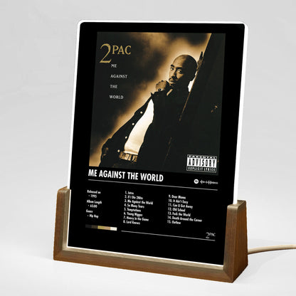 2Pac "Me Against The World" Album Decor Acrylic LED Frame