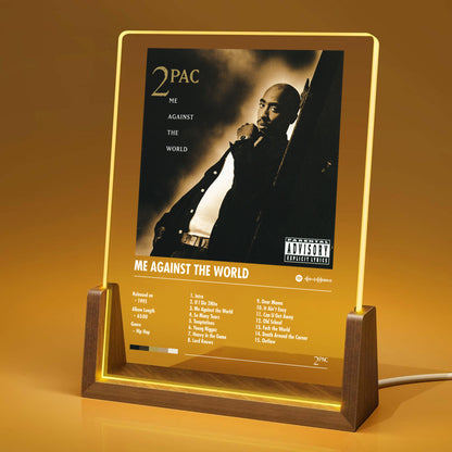 2Pac "Me Against The World" Album Decor Acrylic LED Frame