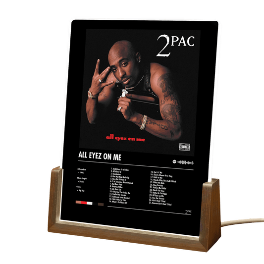 2Pac "All Eyez On Me" Album Decor Acrylic LED Frame