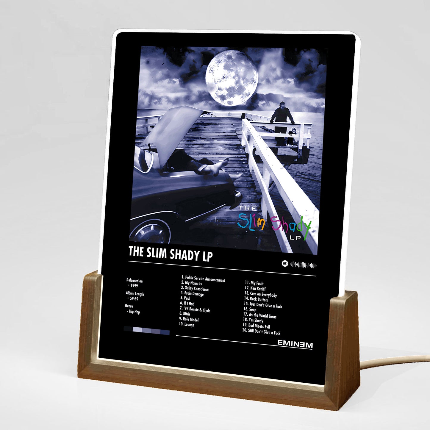Eminem "Slim Shady LP" Album Decor Acrylic LED Frame