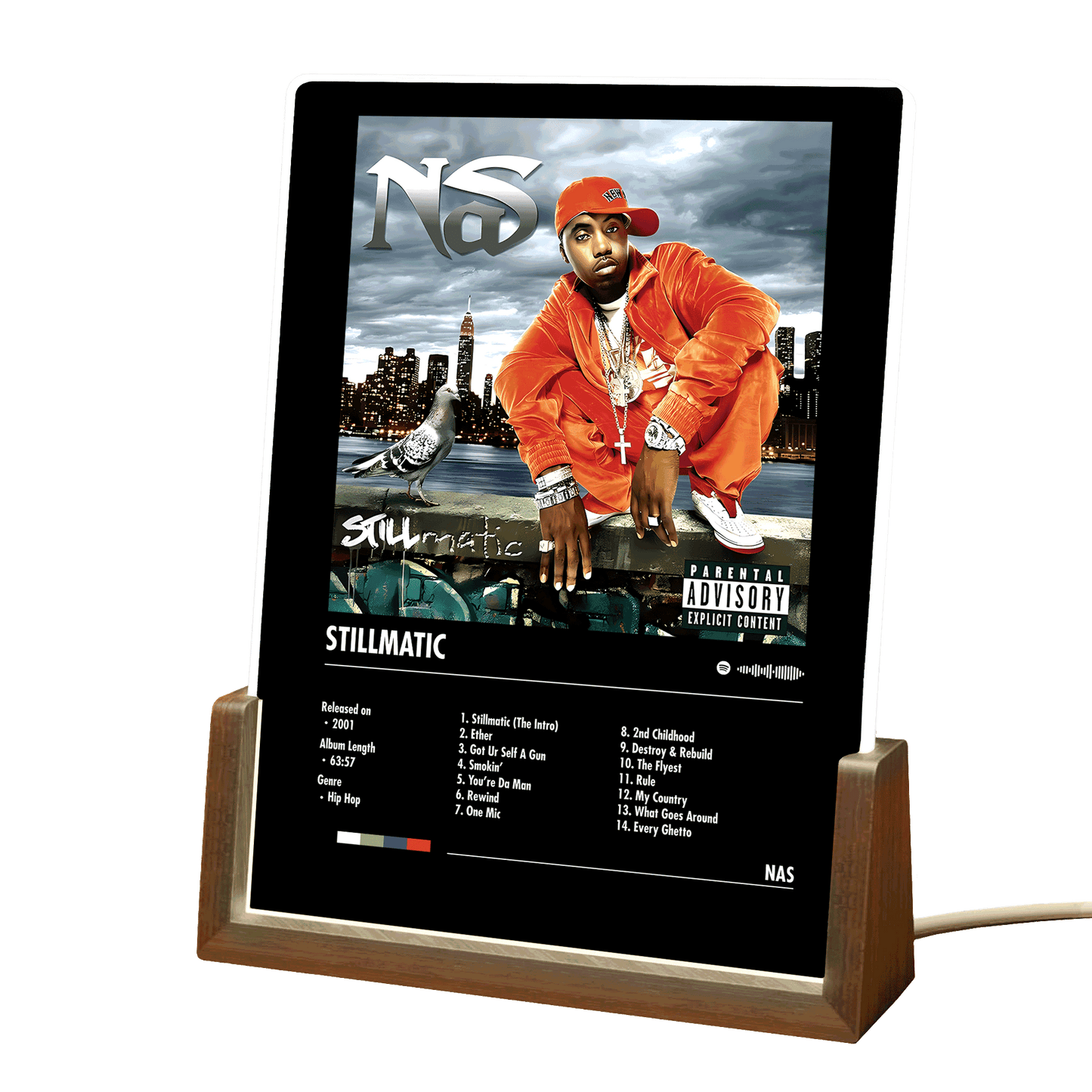 Nas "Stillmatic" Album Decor Acrylic LED Frame