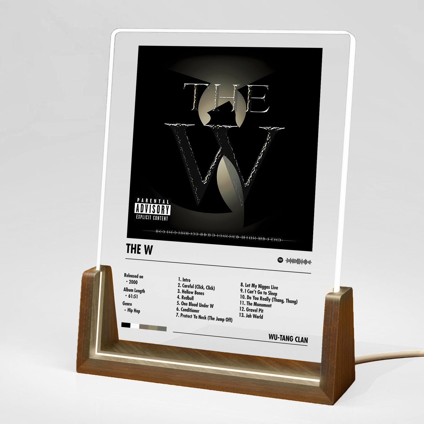 Wu-Tang Clan Album Decor Acrylic LED Frame