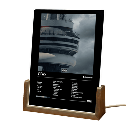 Drake "Views" Album Decor Acrylic LED Frame