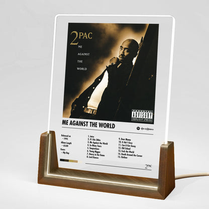 2Pac "Me Against The World" Album Decor Acrylic LED Frame