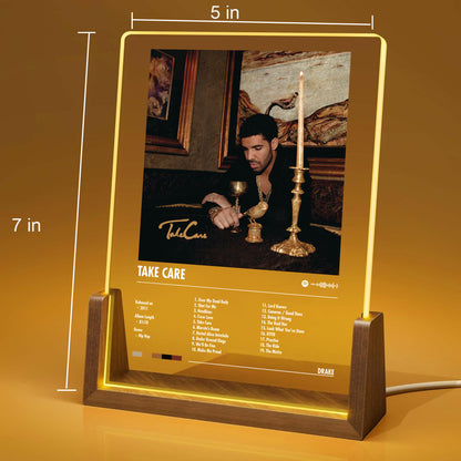 Drake "Take Care" Album Decor Acrylic LED Frame