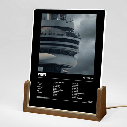Drake "Views" Album Decor Acrylic LED Frame