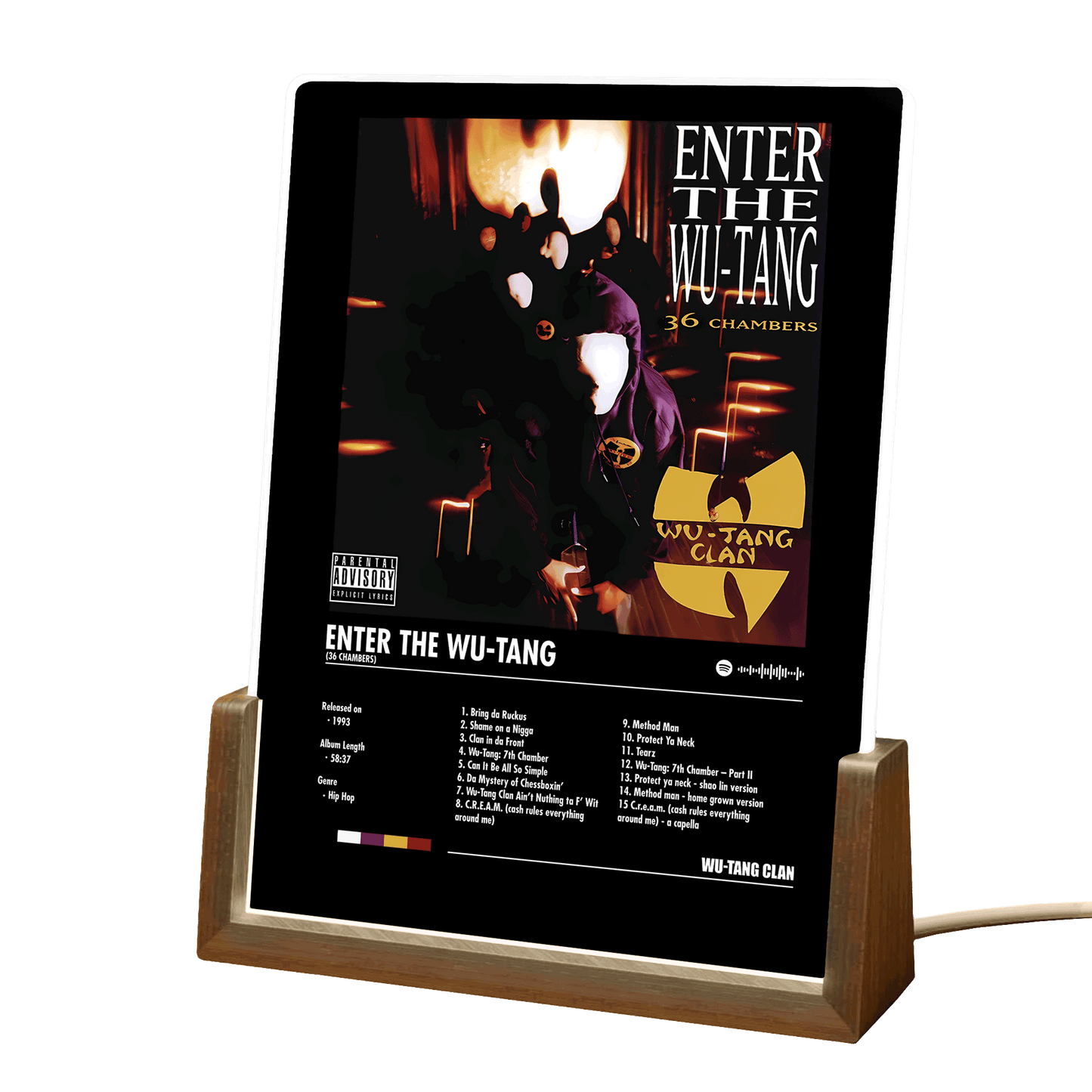 Wu-Tang Clan Album Decor Acrylic LED Frame