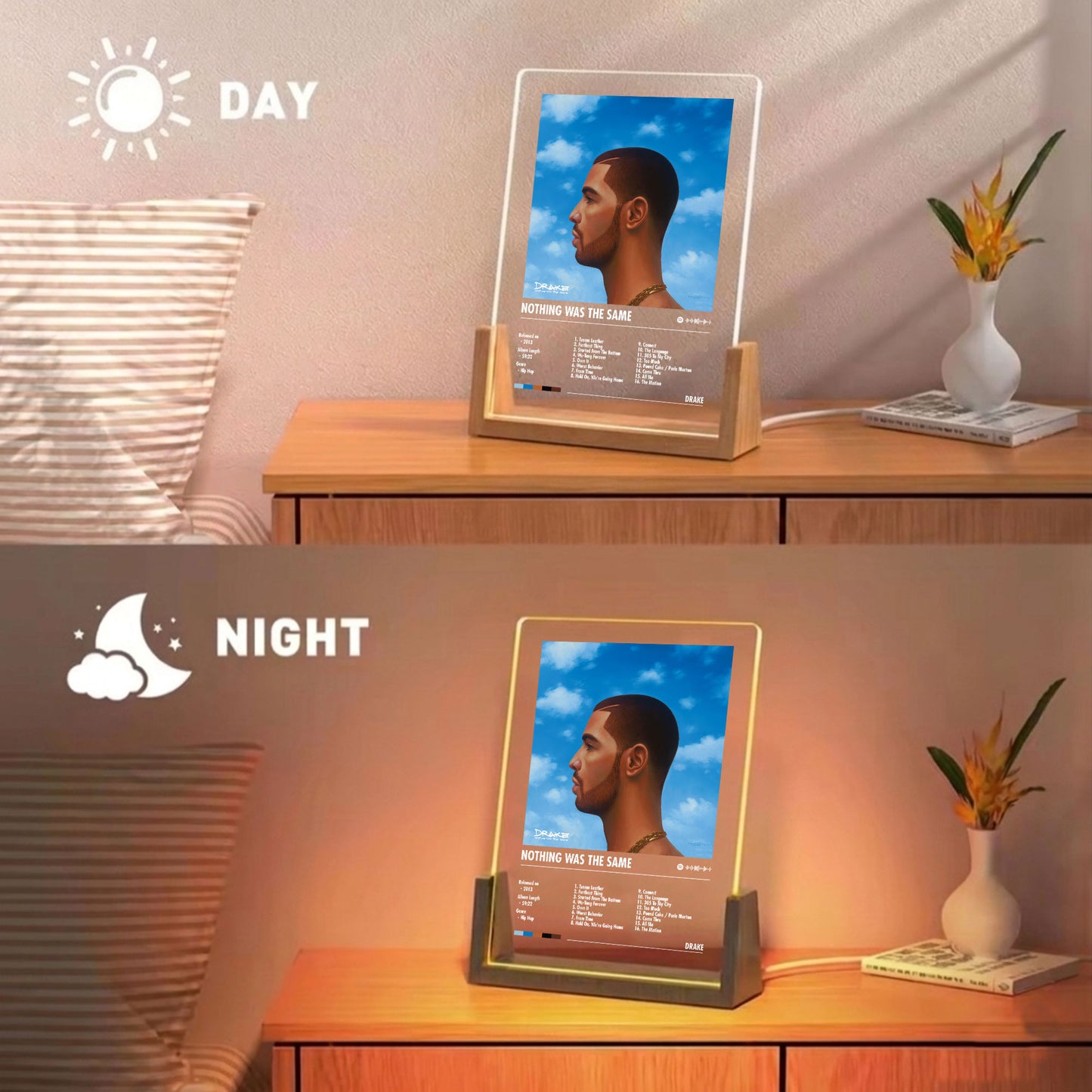 Drake "Nothing Was The Same" Album Decor Acrylic LED Frame