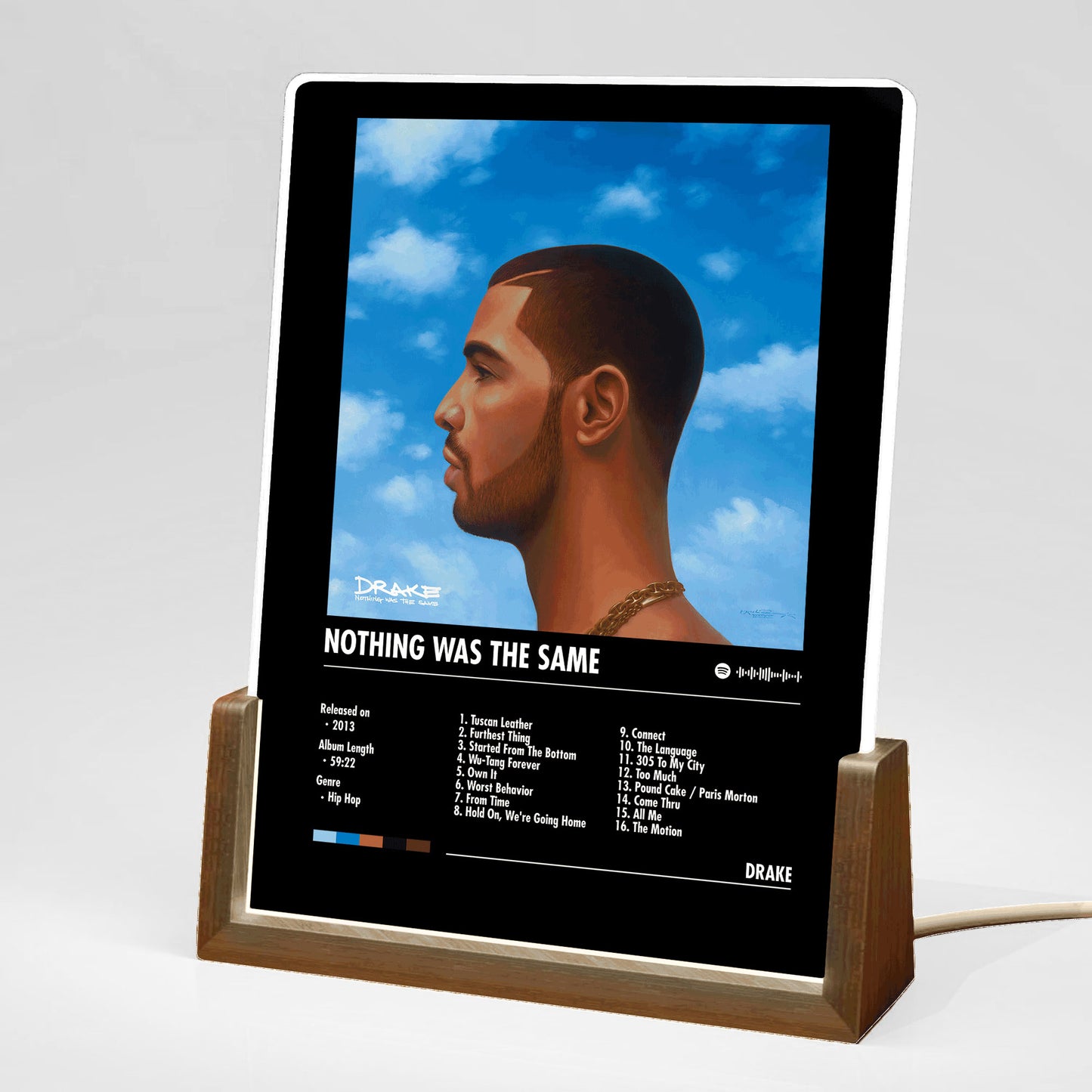 Dake "Nothing Was The Same" Album Decor Acrylic LED Frame