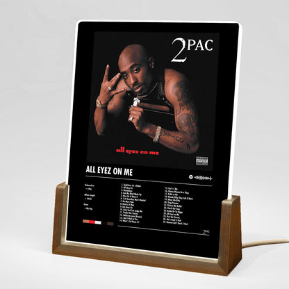 2Pac "All Eyez On Me" Album Decor Acrylic LED Frame