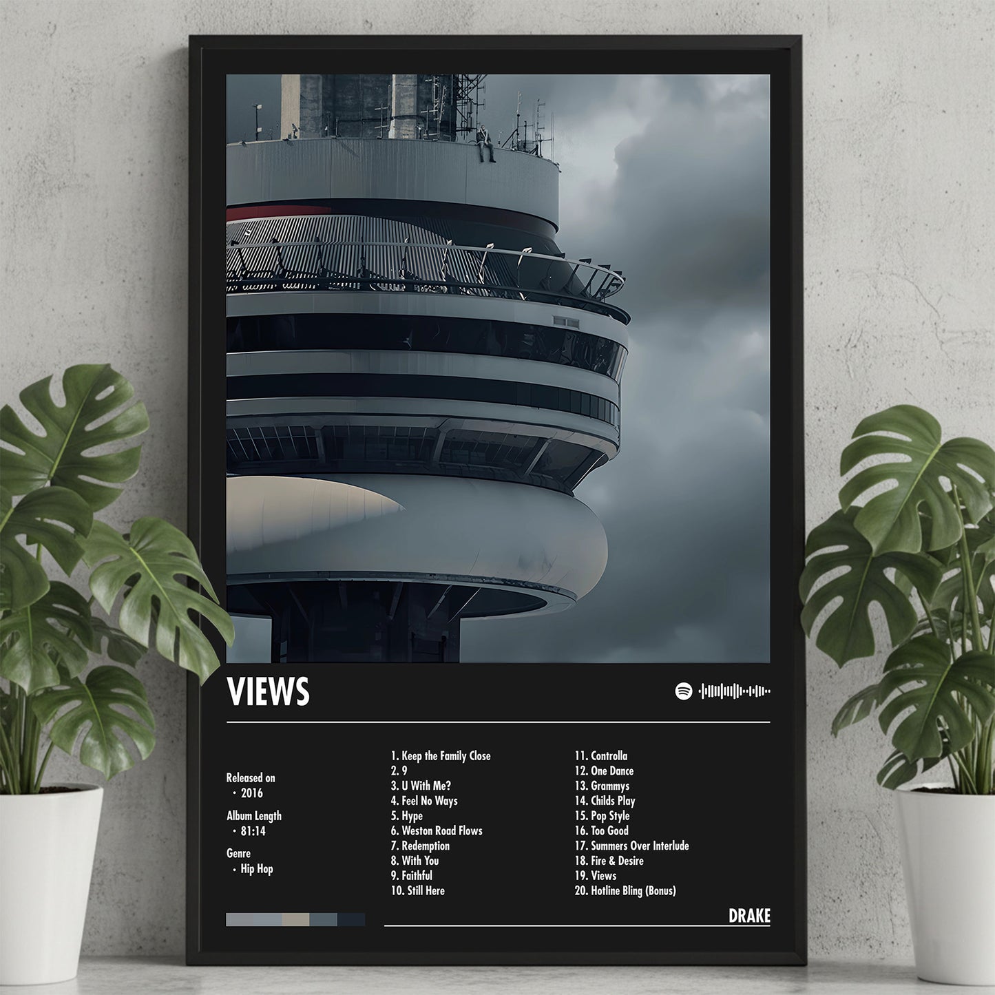 Drake "Views" Album Decor Poster (Digital Download)